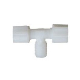   Külsőmenetes "T" elosztó bekötő-idom szimmetrikus 1/4" cső x 1/8" menet x 1/4" cső - Jaco - 6042