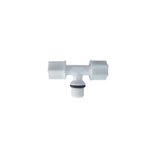 Külsőmenetes "T" elosztó bekötő-idom szimmetrikus 1/4" cső x 1/4" menet x1/4" cső - Jaco - 6044