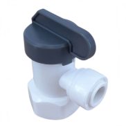   Elzárócsap víztartályokhoz könyök 3/4" menet x 3/8" cső - Quick