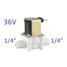   Elektromágneses solenoid szelep hengeres 1/4" - 36V - Quick