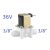 Elektromágneses solenoid szelep hengeres 3/8" - 36V - Quick