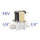 Elektromágneses solenoid szelep hengeres 3/8" - 36V - Quick