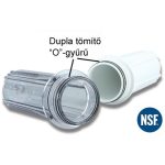 PurePro 10"-os Szűrőház átlátszó, dupla "O" gyűrűs, 1/4" csatlakozással
