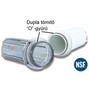   PurePro 10"-os Szűrőház fehér, dupla "O" gyűrűs, 1/4" csatlakozással