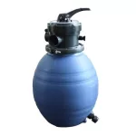 Basic szűrőtartály, homokszűrős vízforgatóhoz, D300 mm, Felül szerelt 4 állású váltószelep, 4m3/h, kék