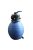 Basic szűrőtartály, homokszűrős vízforgatóhoz, D300 mm, Felül szerelt 4 állású váltószelep, 4m3/h, kék