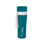 MyLAICA rozsdamentes matt zöldre festett fast disk rendszerű vízszűrő kulacs pánttal- 0,55 literes