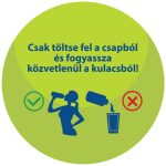 MyLAICA rozsdamentes matt zöldre festett fast disk rendszerű vízszűrő kulacs pánttal- 0,55 literes