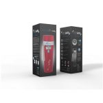 MyLAICA rozsdamentes matt bordóra festett fast disk rendszerű vízszűrő kulacs pánttal- 0,55 literes