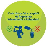   MyLAICA rozsdamentes matt bézsre festett fast disk rendszerű vízszűrő kulacs pánttal- 0,55 literes