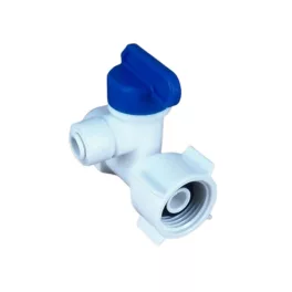   Víztisztító bekötő "T" idom 1/2"-os, 1/4"-os csappal - műanyag