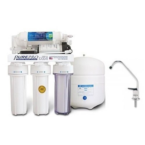PurePro EC105P RO víztisztító nyomásfokozóval, nyomógombos csappal