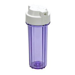   10"-os Szűrőház átlátszó, dupla "O" gyűrűs, 1/4" csatlakozással