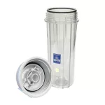 Aquafilter 10"-os Szűrőház átlátszó, dupla "O" gyűrűs, 1/4" csatlakozással