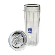   Aquafilter 10"-os Szűrőház átlátszó, dupla "O" gyűrűs, 1/4" csatlakozással