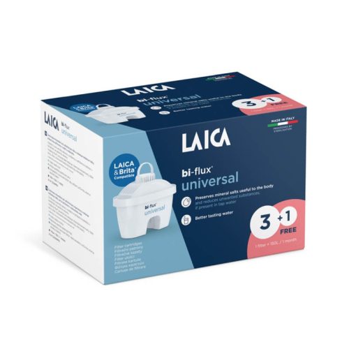 LAICA bi-Flux Univerzális SLIM vízszűrőbetét Brita Kompatibilis 3+1 db-os