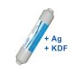 CleanLife aktívszén utószűrő (+Ezüst+KDF) - BELSŐMENETES - 10" x 2", In-Line - BM