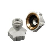   Réz belsőmenetes egyenes bekötő-idom 1/4" cső x 3/4" menet - Quick-NSF