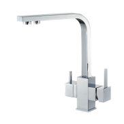   Konyhai csaptelep víztisztítóhoz 3-utas Modern dizájn - szögletes - króm