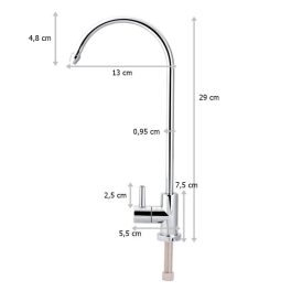 Csaptelep víztisztítóhoz 1-utas Modern dizájn - króm