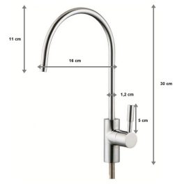   Csaptelep víztisztítóhoz 1-utas Modern dizájn -nagy- króm
