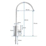 PurePro Csaptelep víztisztítóhoz, 1-utas, Modern dizájn - króm