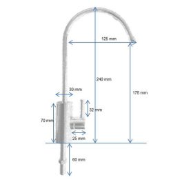   PurePro Csaptelep víztisztítóhoz, 1-utas, Modern dizájn - króm