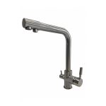 Konyhai csaptelep víztisztítóhoz 3-utas Modern dizájn - hajlított - inox