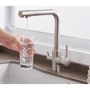   Konyhai csaptelep víztisztítóhoz 3-utas Modern dizájn - hajlított - inox