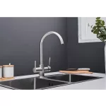 Konyhai csaptelep víztisztítóhoz 3-utas klasszik dizájn - inox