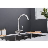   Konyhai csaptelep víztisztítóhoz 3-utas klasszik dizájn - inox