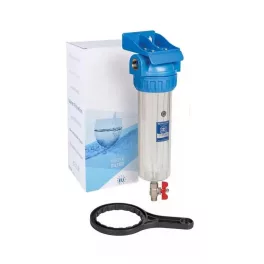   Aquafilter 10"-os Szűrőház 1/2" csatlakozással, leeresztő csappal, max.: 6 bar
