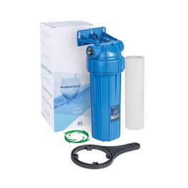   Aquafilter 10"-os Szűrőház szett 1" csatlakozással, üledékszűrővel kék házzal