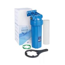   Aquafilter 10"-os Szűrőház szett 1/2" csatlakozással, üledékszűrővel kék házzal
