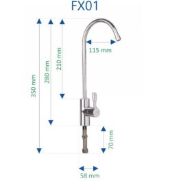   Supreme csaptelep víztisztítóhoz 1-utas Modern dizájn - króm