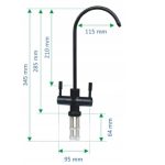 Supreme csaptelep víztisztítóhoz 2-utas Modern dizájn - fekete