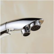 Konyhai csaptelep víztisztítóhoz 3-utas, íves - króm