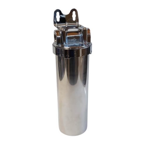 HomeWater 10"-os rozsdamentes szűrőház 3/4" csatlakozással, meleg vízre
