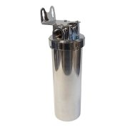   HomeWater 10"-os rozsdamentes szűrőház 3/4" csatlakozással, meleg vízre