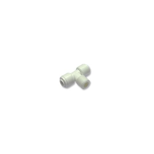 Külsőmenetes "T" elosztó bekötő-idom 1/4" cső x 1/4" menet x 1/4" cső - Quick