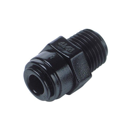 Külsőmenetes egyenes bekötő-idom 6 mm cső x 3/8" menet - Quick-NSF