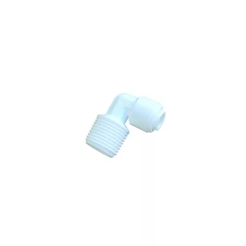 Külsőmenetes "L" könyök bekötő-idom 1/4" cső x 3/8" menet - Quick