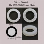 UV-lámpa tömítőgyűrű (szilikon) 25W-150W LUXE STYLE UV-lámpához