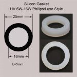 UV-lámpa tömítőgyűrű (szilikon) 6W-16W PHILIPS/LUXE STYLE UV-lámpához
