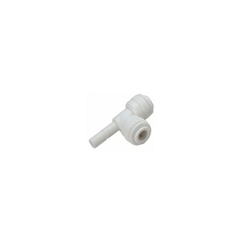 Tömlős "T" elosztó bekötő-idom asszimetrikus 1/4" tömlő vég x 1/4" cső x 1/4" cső - Quick