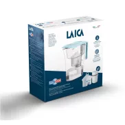   LAICA MikroPLASTIK-STOP vízszűrő kancsó szett mechanikus kijelzővel 1 db bi-flux univerzális szűrőbetéttel és 1 db MikroPLASTIK- STOP szűrőbetéttel