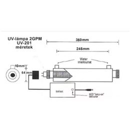 UV lámpa készlet UV-201 - 16W - 2GPM