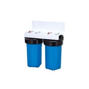   10"-os Big Blue szűrőház 2 db-os konzolon szűrőház kulccsal szűrő nélkül